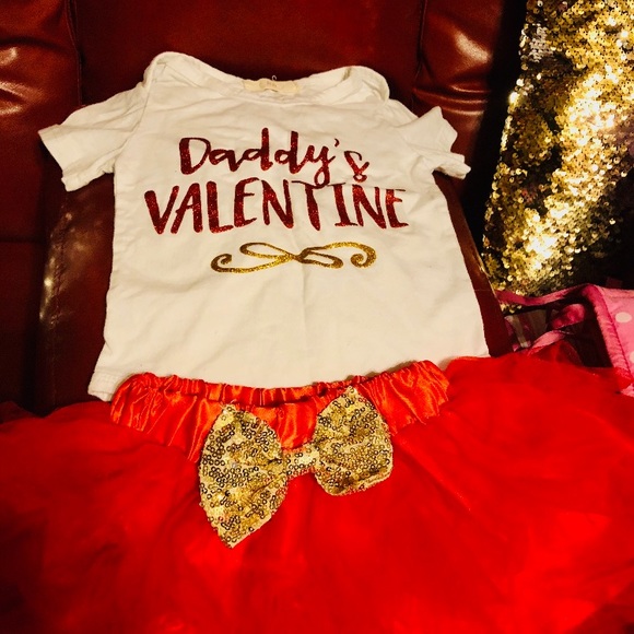 Adorable little Valentines tutu and onesie - Picture 1 of 2